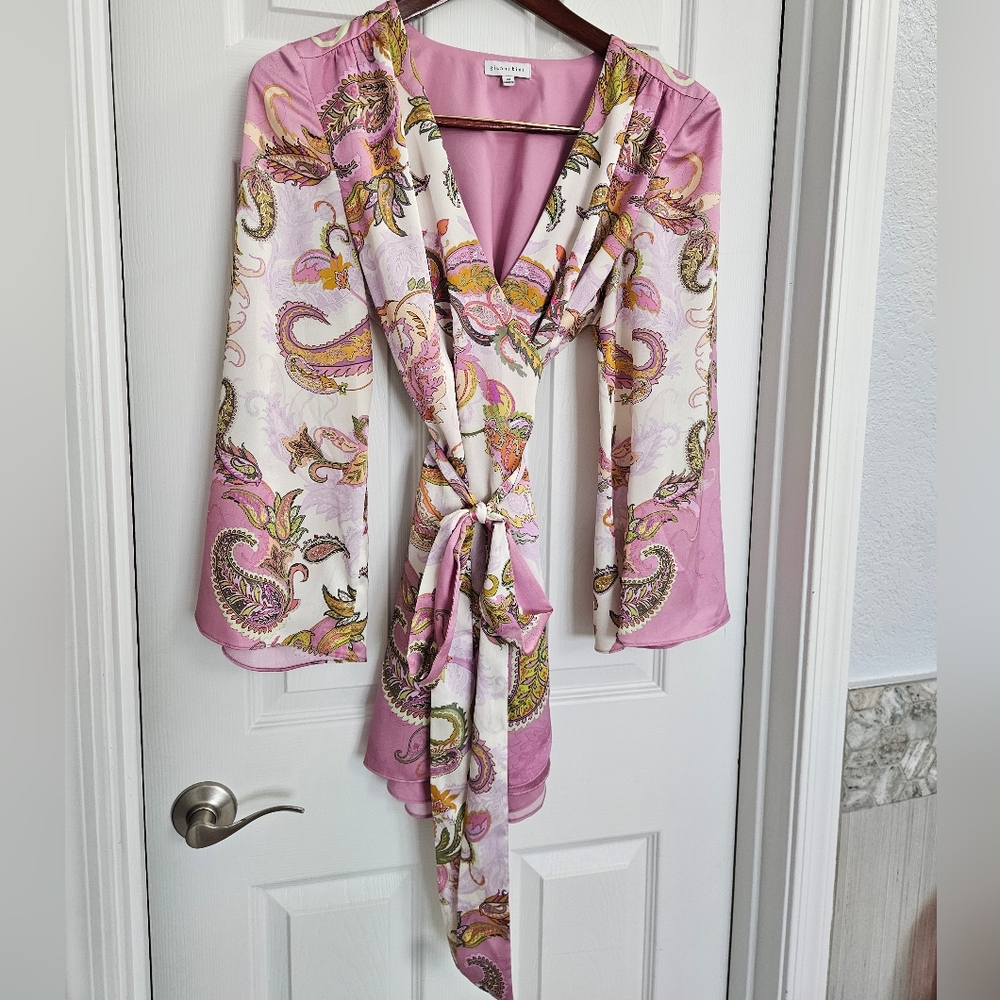 Gianni Bini Mini Printed Wrap Dress